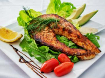 Tuna steak.