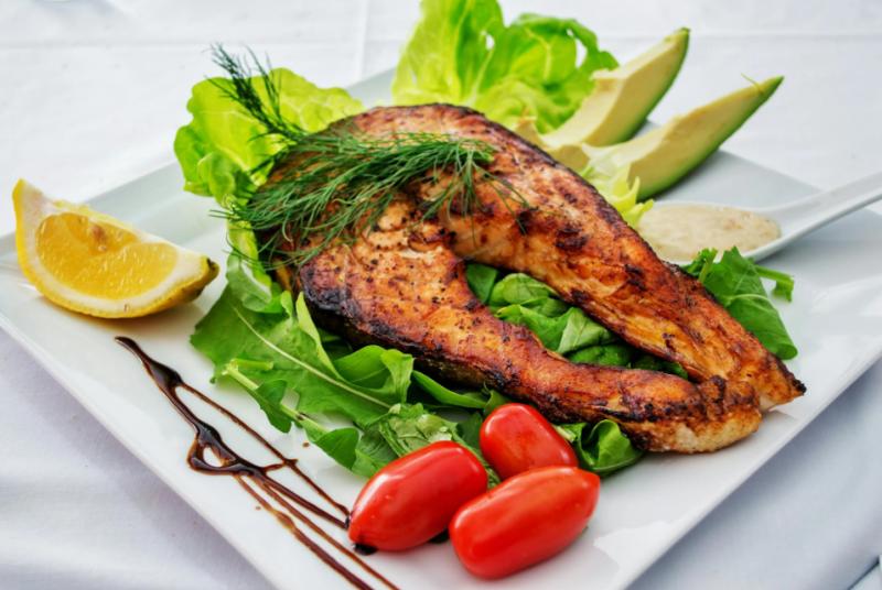 Tuna steak.