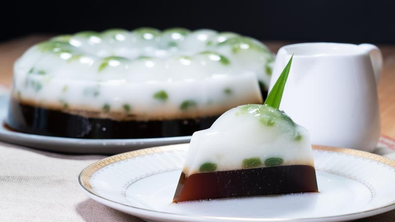 Puding cendol gula aren.