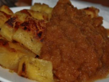 Nama "colenak" berasal dari bahasa Sunda, "dicocol enak", yang berarti "dicocolkan enak" karena cara menyantapnya adalah dengan mencelupkan tape bakar ke dalam saus gula aren.